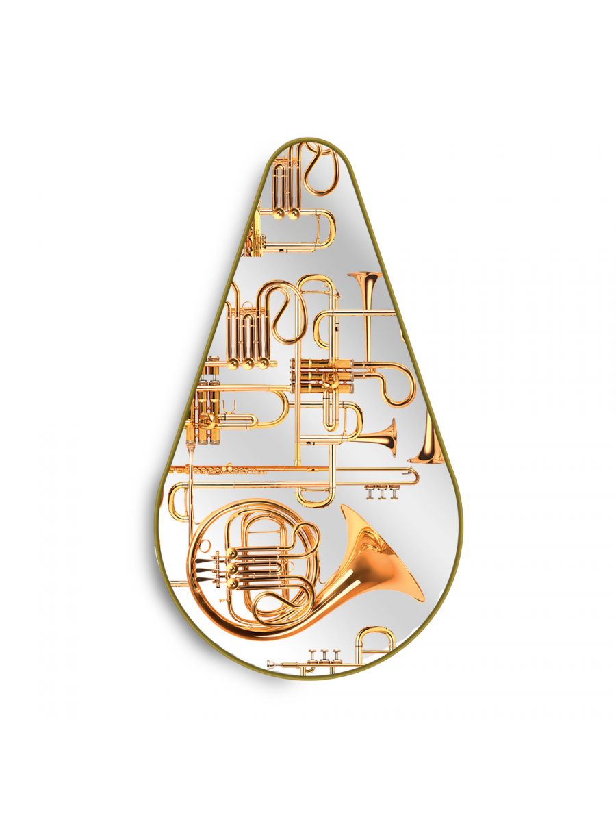 Mirror Gold Frame Pear Trumpets