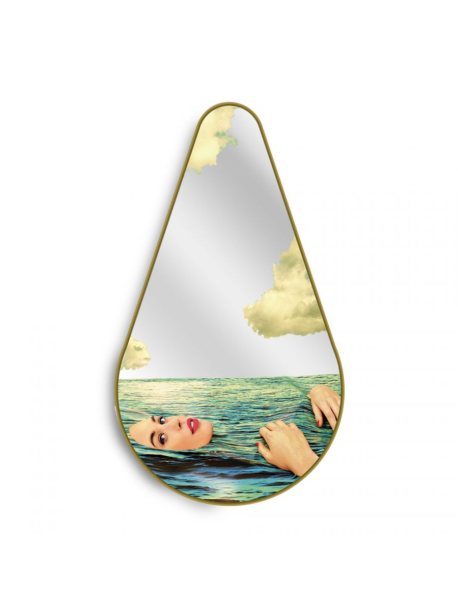 Mirror Gold Frame Pear Sea Girl