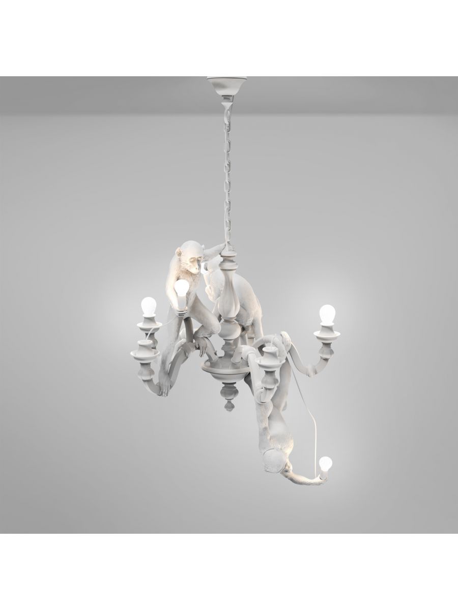 Monkey Chandelier White