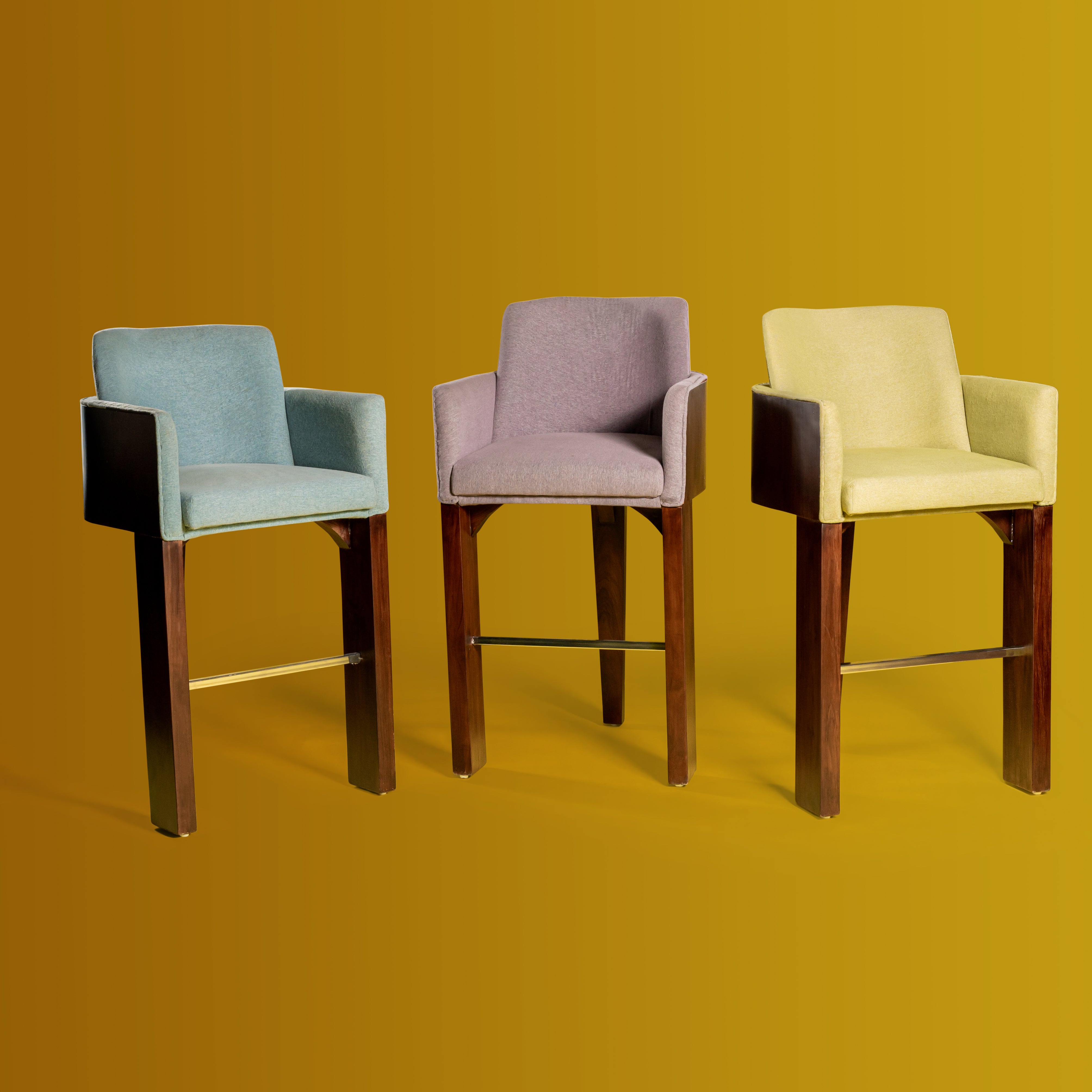 Sleek Sips Upholstered High Stool