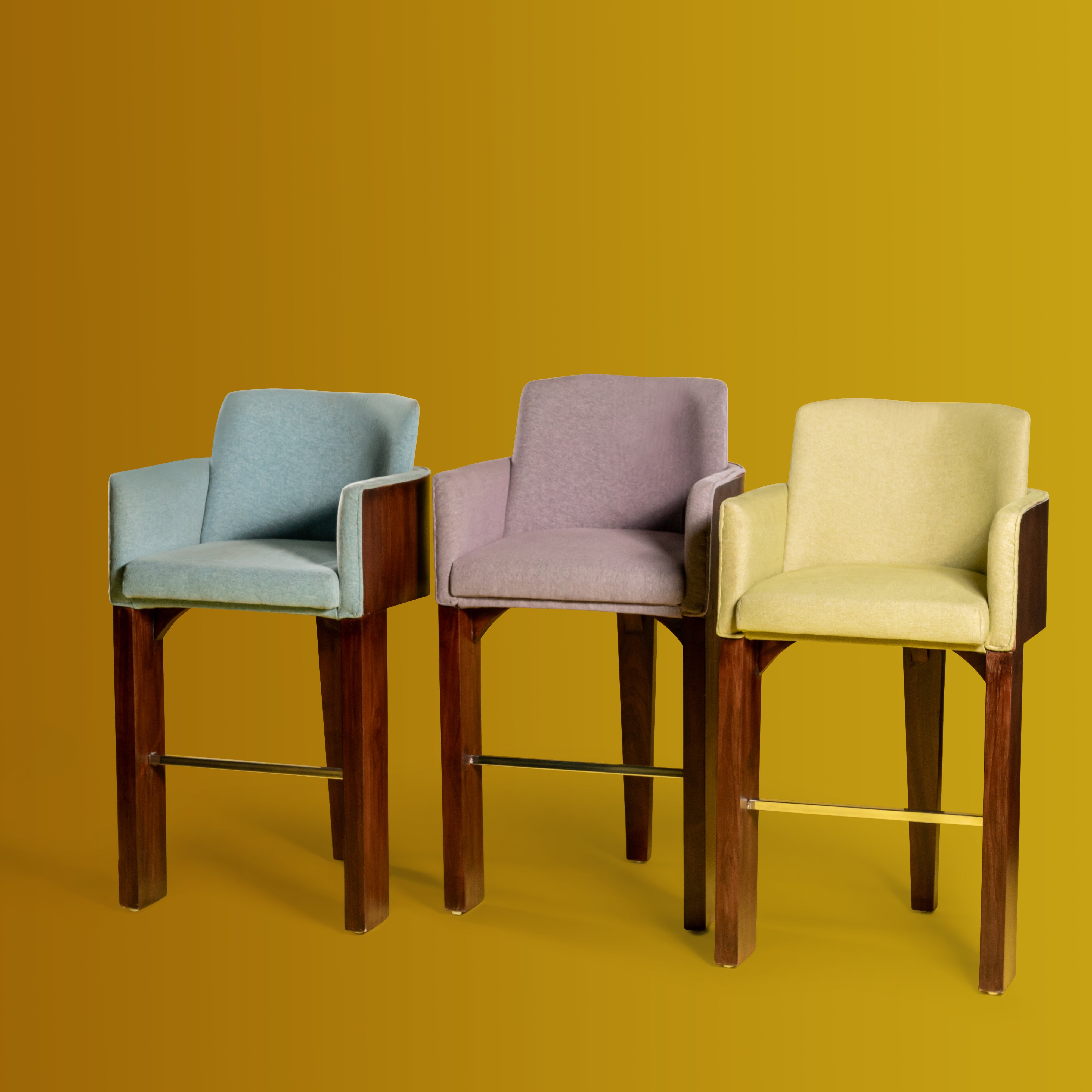 Sleek Sips Upholstered High Stool