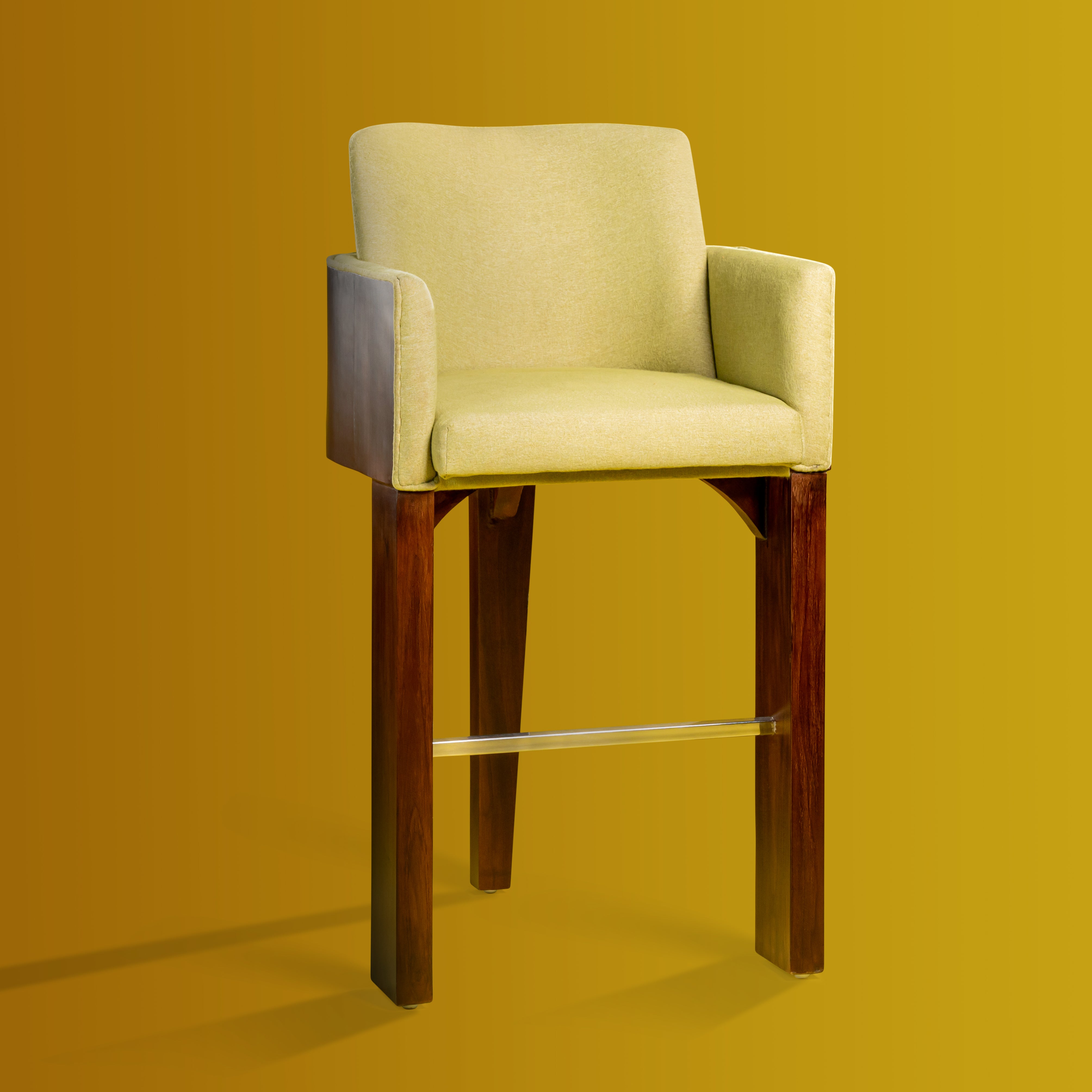 Sleek Sips Upholstered High Stool