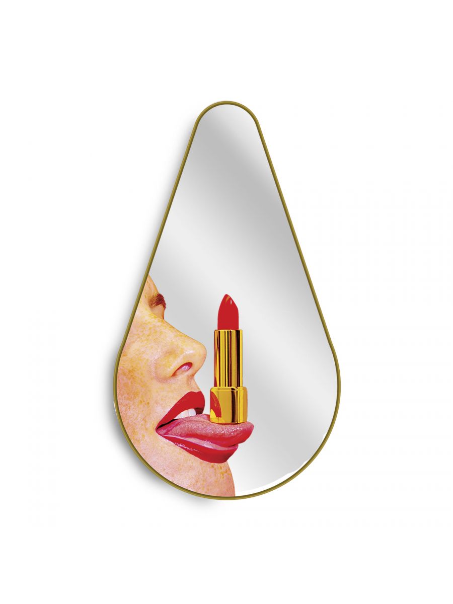 Mirror Gold Frame Pear Tongue