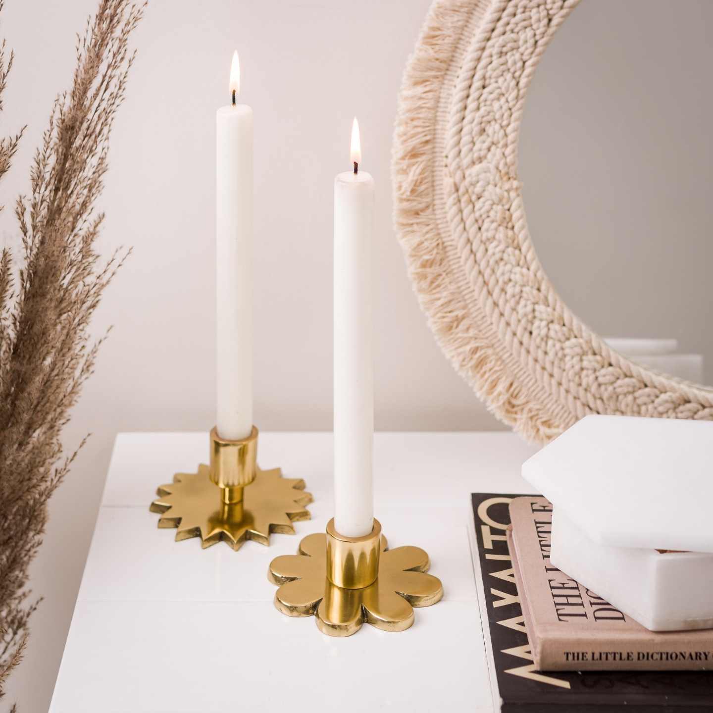 Golden candlestands Set of 2